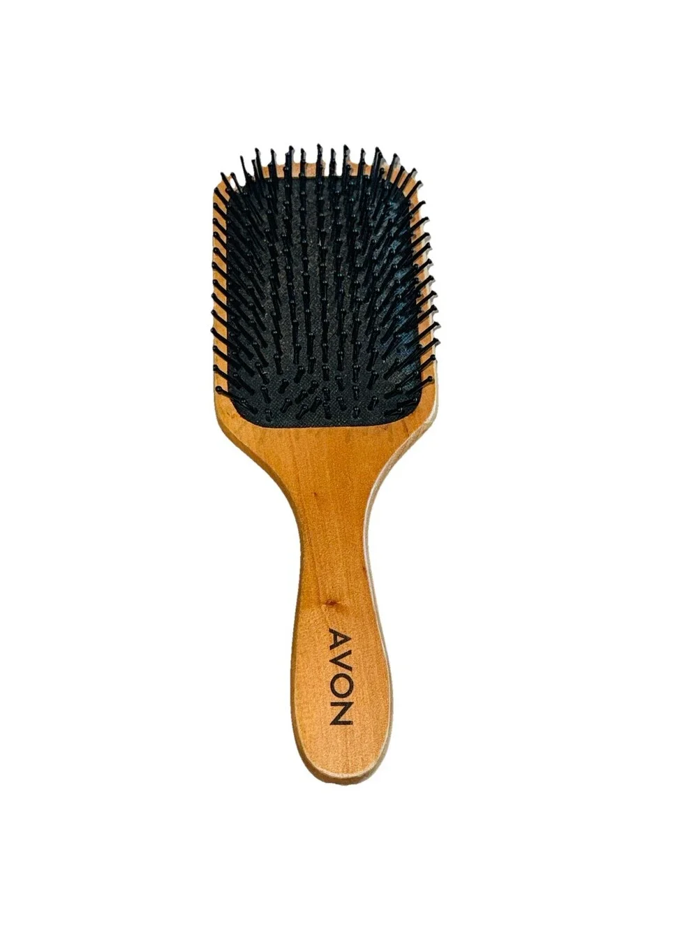Avon Advance Techniques Wooden Paddle Brush Nylon Bristles Reduces Styling Stres